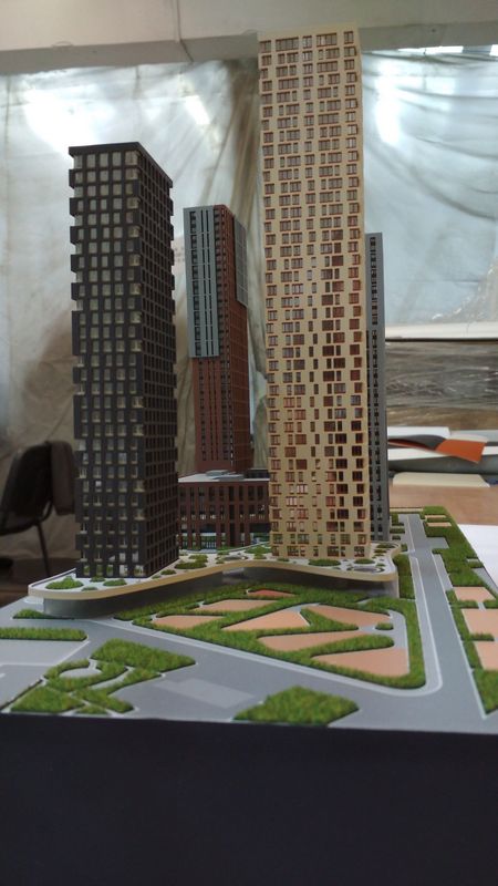 Планировочный макет многофункционального жилого комплекса 7
