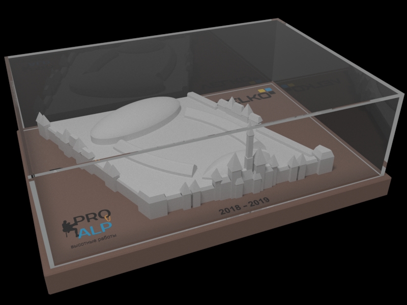 Архитектурная 3D визуализация. Макет «Парк развлечений» - «Остров мечты» г. Москва 2