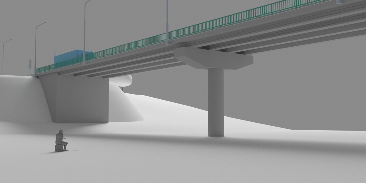 Архитектурная 3D визуализация. Мост 2